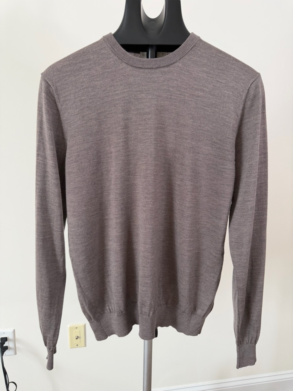 Suitsupply Merino Wool Men's Crewneck Sweater in Taupe